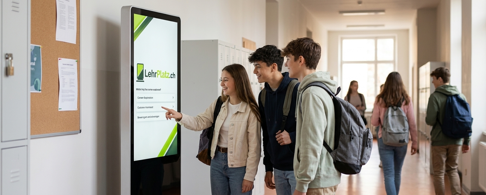 LehrPlatz.ch Touch-Display Säule